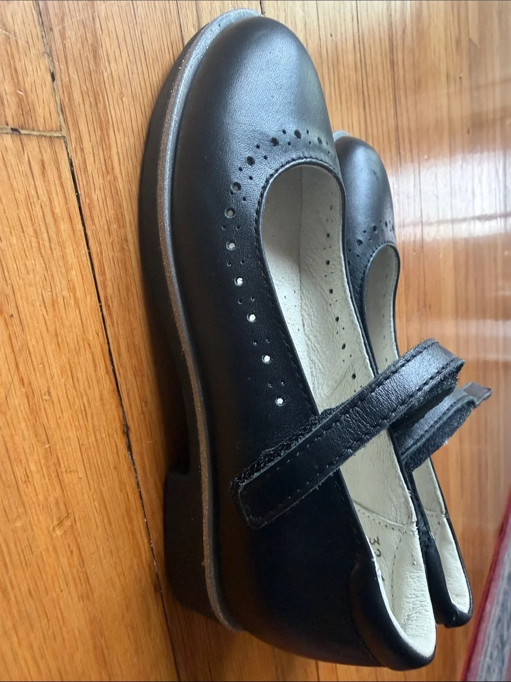 Girls Black Strap Dress Shoes